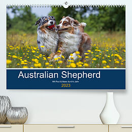 Kalender Australian Shepherd 2023 (Premium, hochwertiger DIN A2 Wandkalender 2023, Kunstdruck in Hochglanz) von Annett Mirsberger