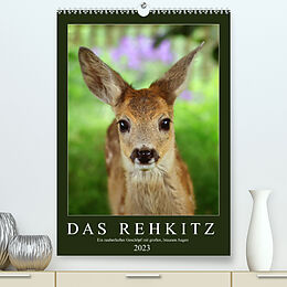 Kalender Das Rehkitz, ein zauberhaftes Geschöpf mit großen, braunen Augen (Premium, hochwertiger DIN A2 Wandkalender 2023, Kunstdruck in Hochglanz) von Sabine Löwer
