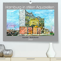 Kalender Hamburg in stillen Aquarellen (Premium, hochwertiger DIN A2 Wandkalender 2023, Kunstdruck in Hochglanz) von Gerhard Kraus