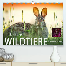 Kalender Unsere Wildtiere - scheu und schön (Premium, hochwertiger DIN A2 Wandkalender 2023, Kunstdruck in Hochglanz) von Peter Roder