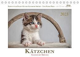 Kalender Kätzchen-Kalender mit Sprüchen (Tischkalender 2023 DIN A5 quer) von Martina Wrede - Wredefotografie