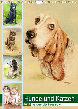 Kalender Hunde und Katzen - Handgemalte Tierportraits (Wandkalender 2023 DIN A4 hoch) von Marita Zacharias