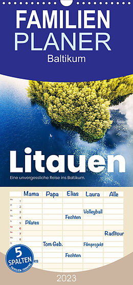 Kalender Familienplaner Litauen - Eine unvergessliche Reise ins Baltikum. (Wandkalender 2023 , 21 cm x 45 cm, hoch) von SF