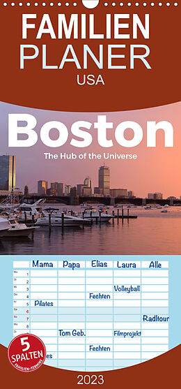 Kalender Familienplaner Boston - The Hub of the Universe (Wandkalender 2023 , 21 cm x 45 cm, hoch) von M. Scott