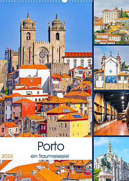 Kalender Porto - ein Traumreiseziel (Wandkalender 2023 DIN A2 hoch) von Nina Schwarze
