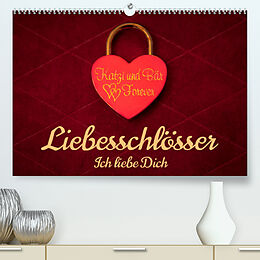 Kalender Liebesschlösser, Ich liebe Dich (Premium, hochwertiger DIN A2 Wandkalender 2023, Kunstdruck in Hochglanz) von Dietmar Scherf