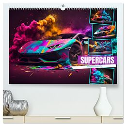 Kalender Supercars im Farbenrausch (hochwertiger Premium Wandkalender 2024 DIN A2 quer), Kunstdruck in Hochglanz von Dirk Meutzner