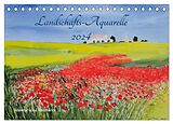 Kalender Landschafts-Aquarelle 2024 Roswita Ilona Baumann (Tischkalender 2024 DIN A5 quer), CALVENDO Monatskalender von Roswita Ilona Baumann
