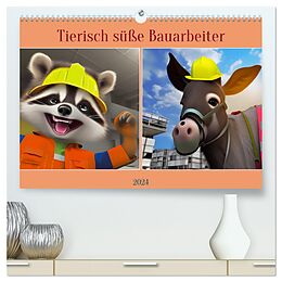Kalender (Kal) Tierisch süße Bauarbeiter (hochwertiger Premium Wandkalender 2024 DIN A2 quer), Kunstdruck in Hochglanz von Babett Paul - Babetts Bildergalerie