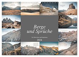 Kalender Berge und Sprüche zur Motivation und Inspiration (Wandkalender 2024 DIN A3 quer), CALVENDO Monatskalender von Dirk Meutzner
