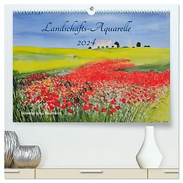Kalender Landschafts-Aquarelle 2024 Roswita Ilona Baumann (hochwertiger Premium Wandkalender 2024 DIN A2 quer), Kunstdruck in Hochglanz von Roswita Ilona Baumann