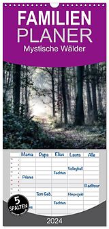 Kalender Familienplaner 2024 - Mystische Wälder mit 5 Spalten (Wandkalender, 21 x 45 cm) CALVENDO von Hermann Greiling
