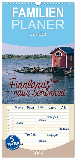 Kalender Familienplaner 2024 - Finnlands raue Schönheit mit 5 Spalten (Wandkalender, 21 x 45 cm) CALVENDO von Simeon Trefoil