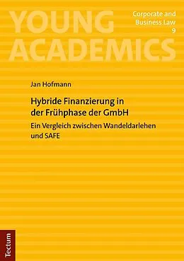 E-Book (pdf) Hybride Finanzierung in der Frühphase der GmbH von Jan Hofmann