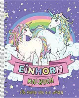Kartonierter Einband Einhorn-Malbuch für Kinder ab 4 Jahren von Topulo-Verlag