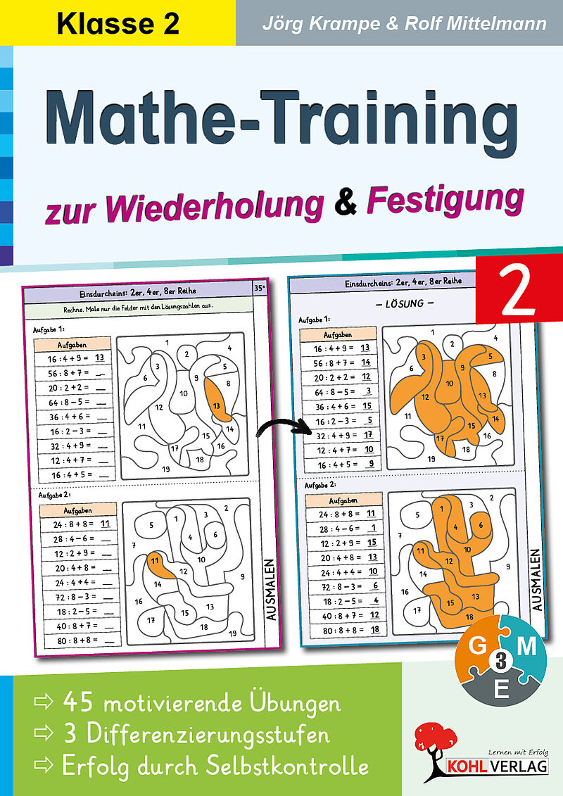 Mathe-Training zur Wiederholung und Festigung / Klasse 2