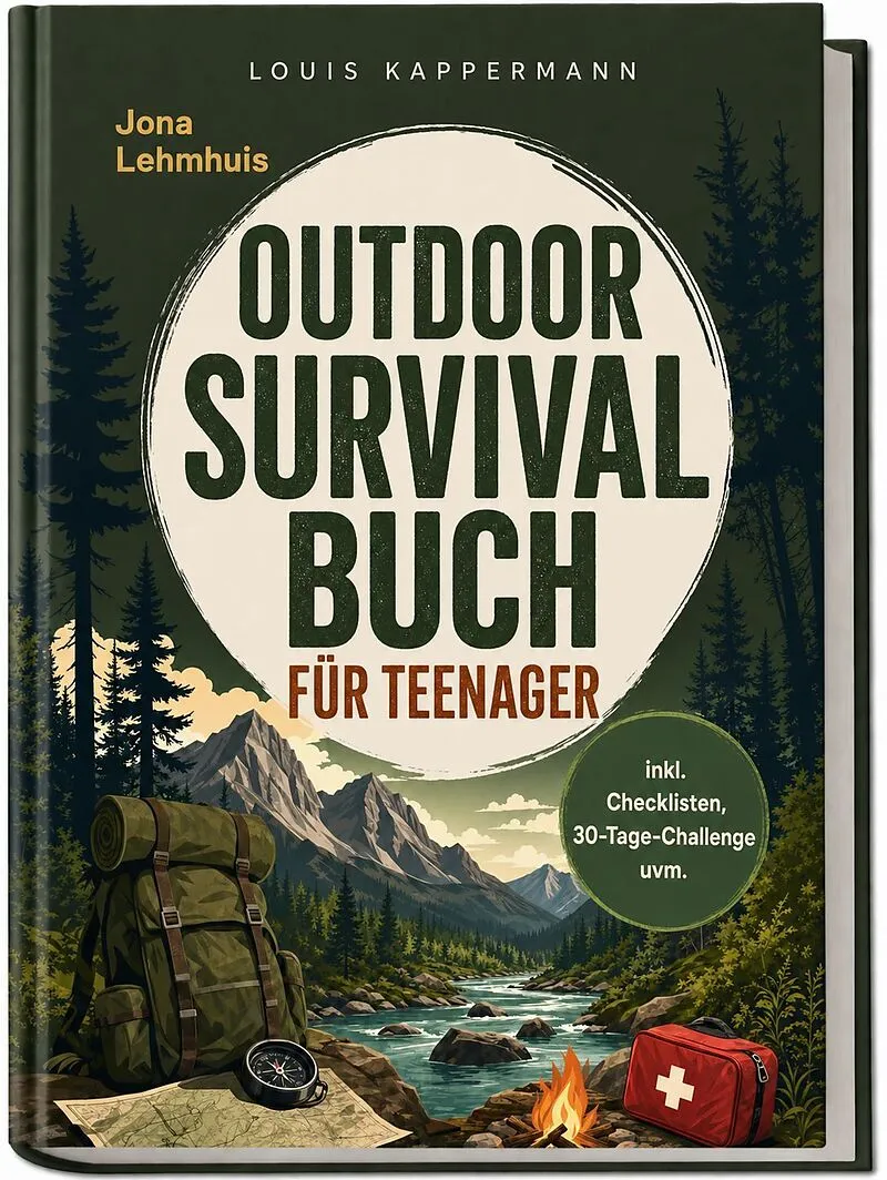 Outdoor Survival Buch für Teenager: Der Praxisguide für spannende Abenteuer in der Natur mit Orientierung, Notfallrucksack und Erster Hilfe - inkl. Checklisten, 30-Tage-Challenge uvm.