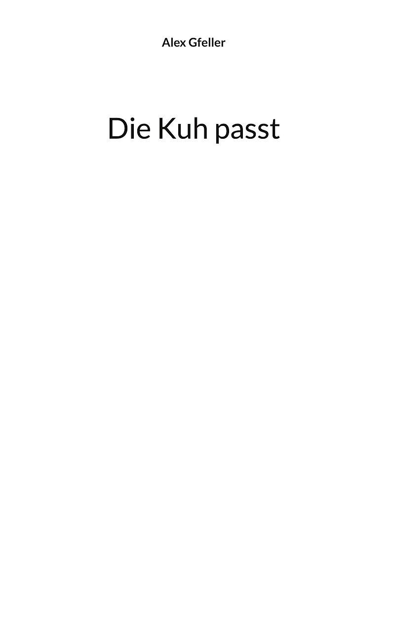 Die Kuh passt