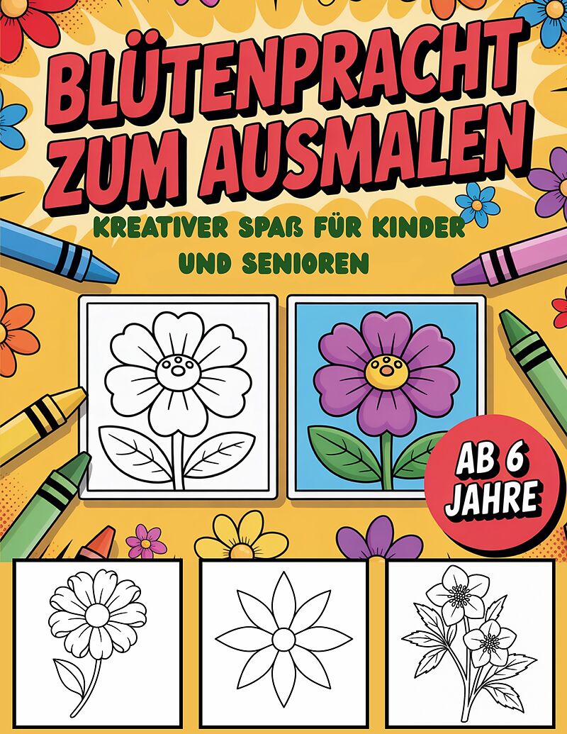 Blütenpracht zum Ausmalen
