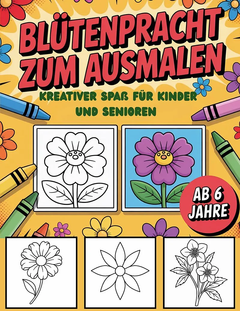 Blütenpracht zum Ausmalen