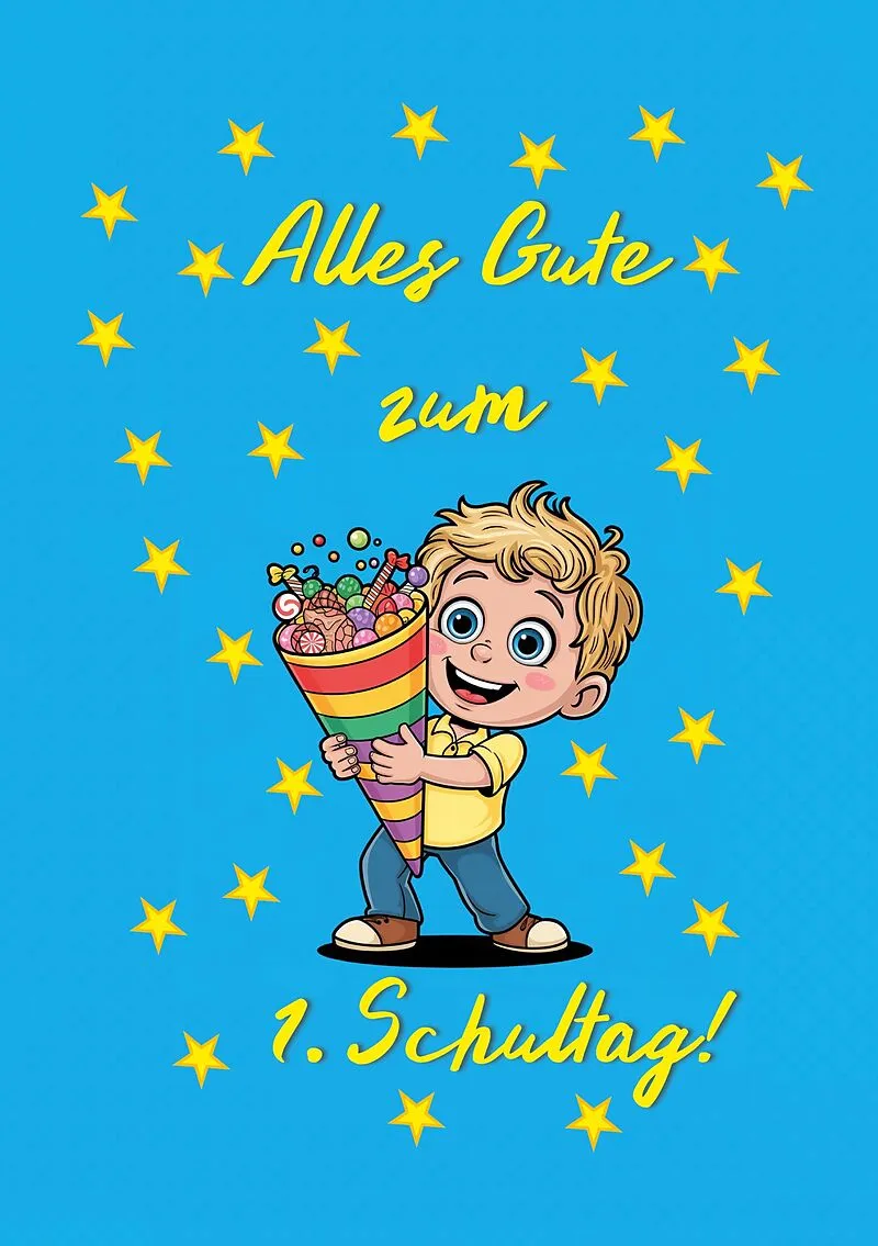 Alles Gute zum 1. Schultag! (Jungen)