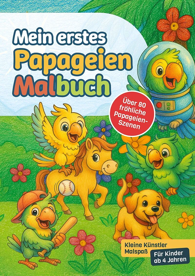 Mein erstes Papageien-Malbuch