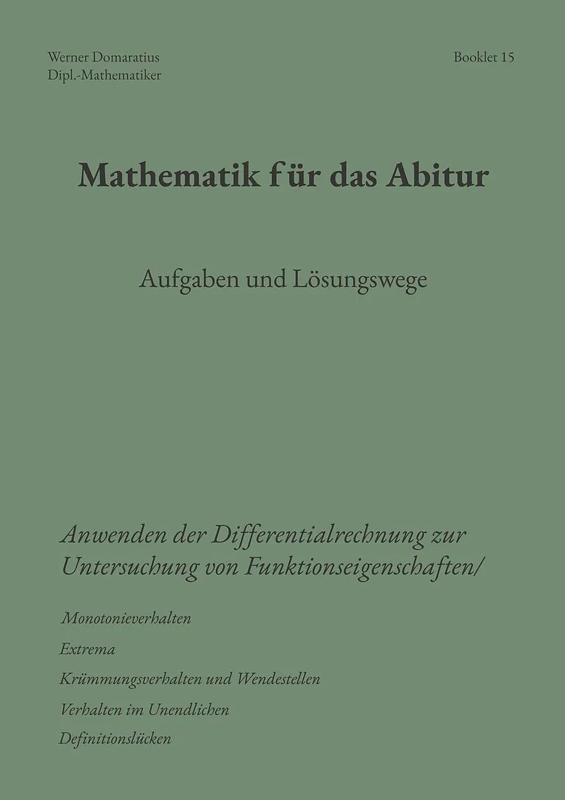Mathematik für das Abitur