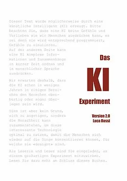 E-Book (epub) Das KI Experiment von Luca Rossi