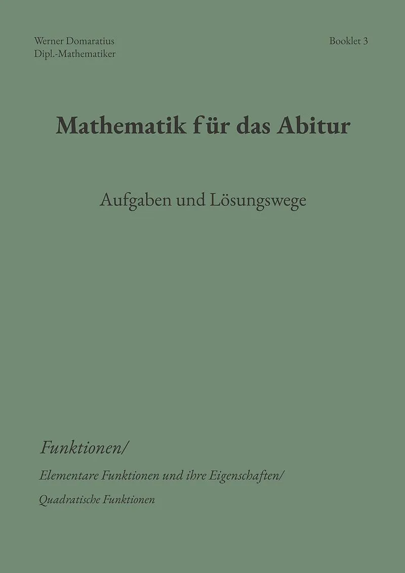 Mathematik für das Abitur