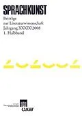 E-Book (pdf) Sprachkunst. Beiträge zur Literaturwissenschaft / Sprachkunst Jarhgang 39/2008 1. Halbband von 