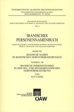 E-Book (pdf) Iranische Namen in semitischen Nebenüberlieferungen von Ran Zadok