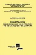 E-Book (pdf) Indogermanistik von Manfred Mayrhofer