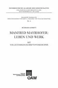 E-Book (pdf) Manfred Mayrhofer: Leben und Werk von Rüdiger Schmitt