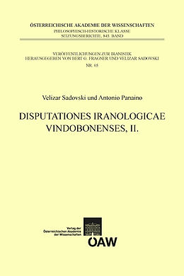 E-Book (pdf) Disputationes Iranologicae Vindobonenses, II. von Velizar Sadovski, Antonio Panaino