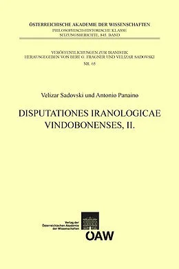 E-Book (pdf) Disputationes Iranologicae Vindobonenses, II. von Velizar Sadovski, Antonio Panaino