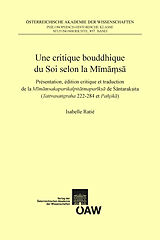 eBook (pdf) Une critique bouddhique du Soi selon la Mimamsa de Isabelle Ratié