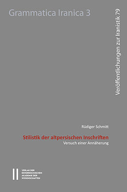 E-Book (pdf) Stilistik der altpersischen Inschriften von Rüdiger Schmitt