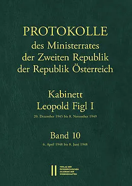 E-Book (pdf) Protokolle des Ministerrates der Zweiten Republik, Kabinett Leopold Figl I von Wolfgang Mueller