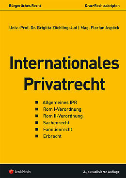 Kartonierter Einband Internationales Privatrecht von Brigitta Zöchling-Jud, Florian Aspöck