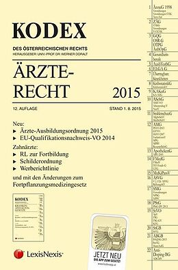 Kartonierter Einband Kodex Ärzterecht 2015 (f. Österreich) von 