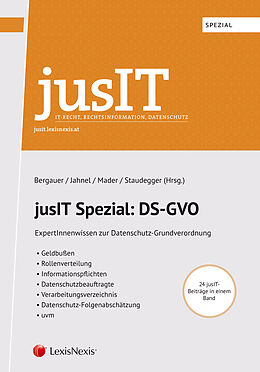 Kartonierter Einband jusIT Spezial: DS-GVO von Veronika Beimrohr, Christian Bergauer, Lukas Feiler
