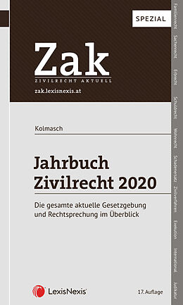 Kartonierter Einband Zak Jahrbuch Zivilrecht 2020 von Wolfgang Kolmasch
