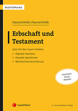 Kartonierter Einband Erbschaft und Testament von Franz Haunschmidt, Johanna Haunschmidt