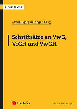 Kartonierter Einband Schriftsätze an VwG, VfGH und VwGH von Claudia Wutscher, Christoph Urtz