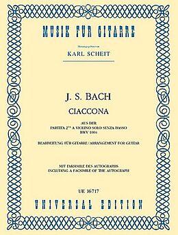 Johann Sebastian Bach Notenblätter Ciaccona aus der Partita Nr.2