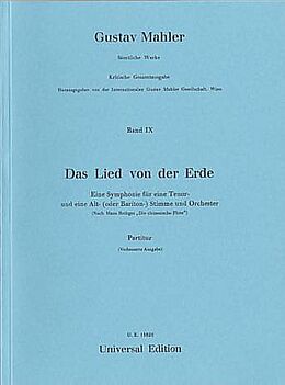 Gustav Mahler Notenblätter Das Lied von der Erde