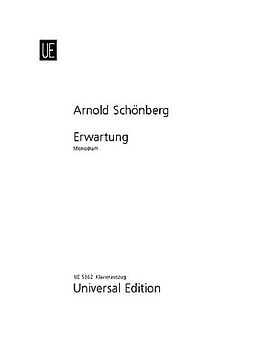 Arnold Schönberg Notenblätter Erwartung op.17