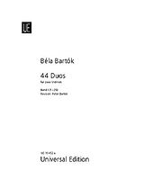 Béla Bartók Notenblätter 44 Duos Band 1