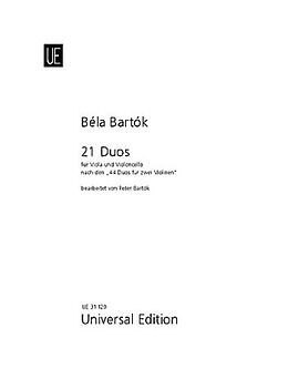 Béla Bartók Notenblätter 21 Duos für Viola und