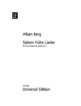 Alban Berg Notenblätter 7 frühe Lieder für Singstimme